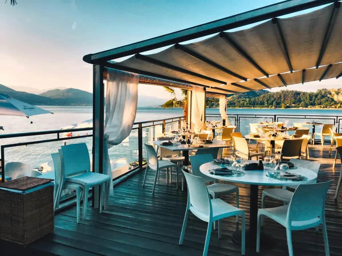 Intimate restaurant booth with soft lighting